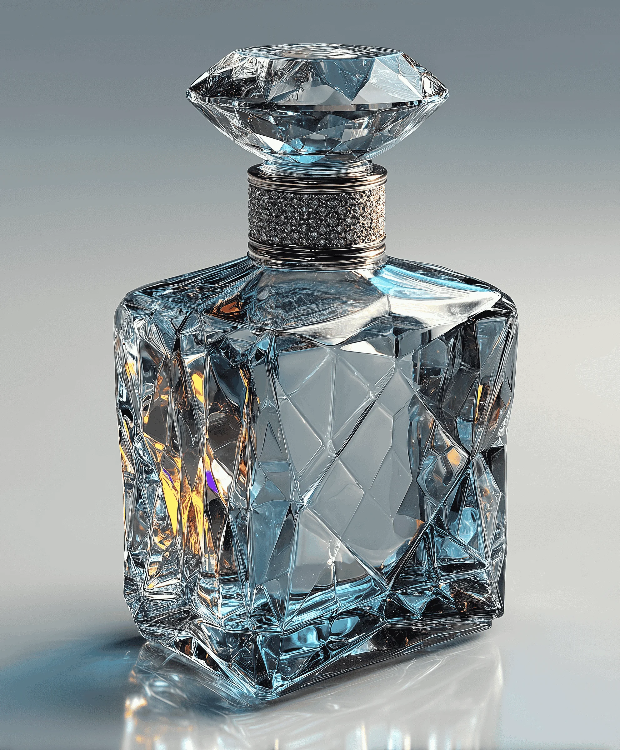 A perfumer meticulously blending essences in a workshop